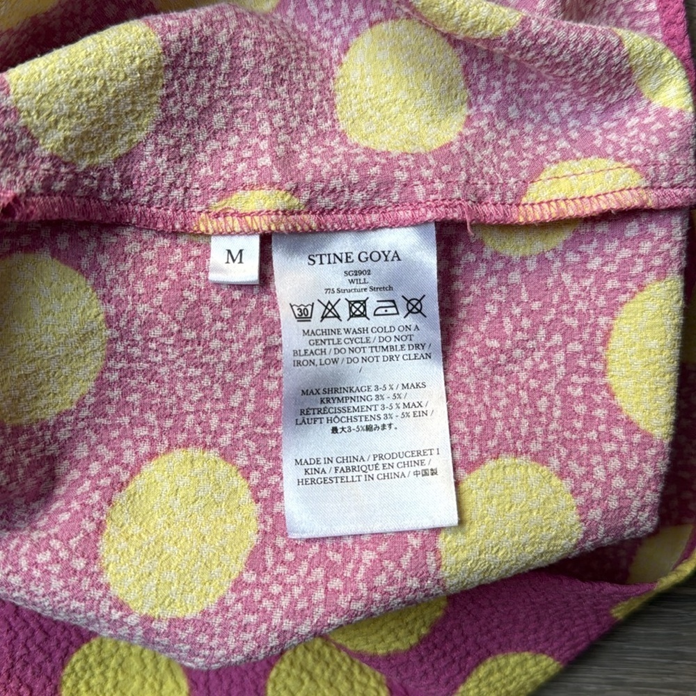 Stine Goya Will Polka Dot Mini Dress pink yellow Medium - Picture 13 of 13